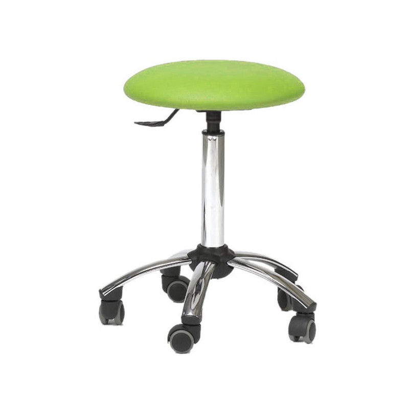 TABOURET SUR ROULETTES CLEDIMED BASE CHROME