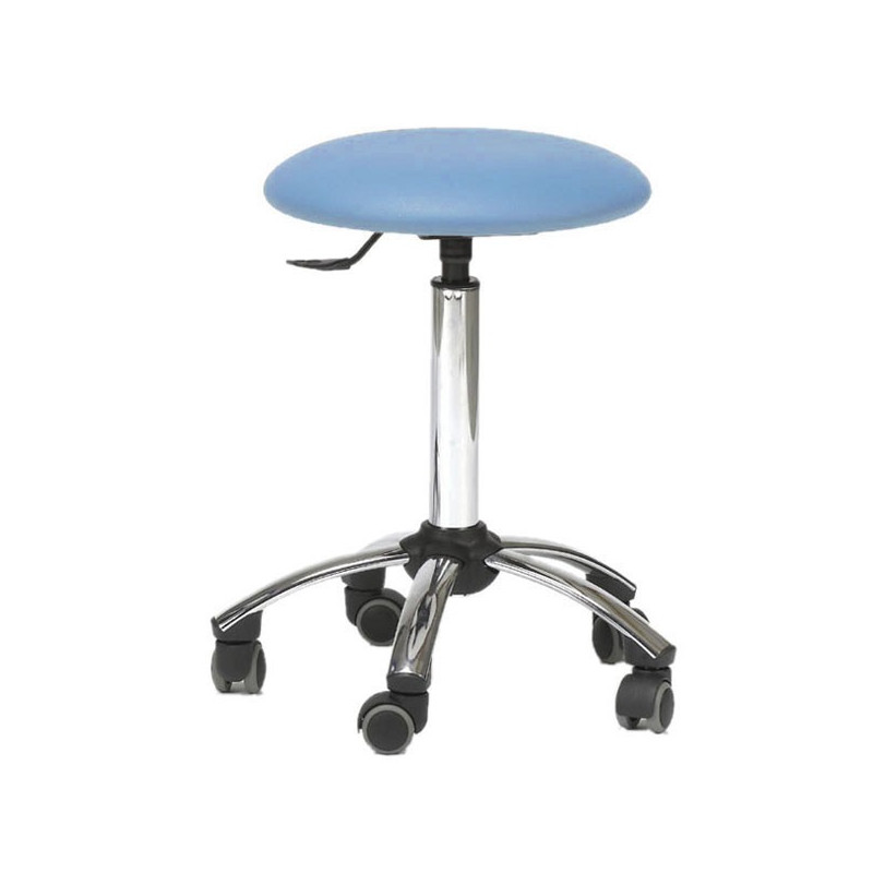 TABOURET SUR ROULETTES CLEDIMED BASE CHROME