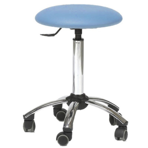 TABOURET SUR ROULETTES CLEDIMED BASE CHROME