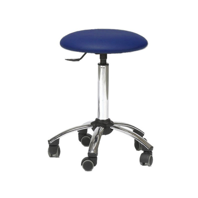 TABOURET SUR ROULETTES CLEDIMED BASE CHROME