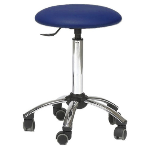 TABOURET SUR ROULETTES CLEDIMED BASE CHROME