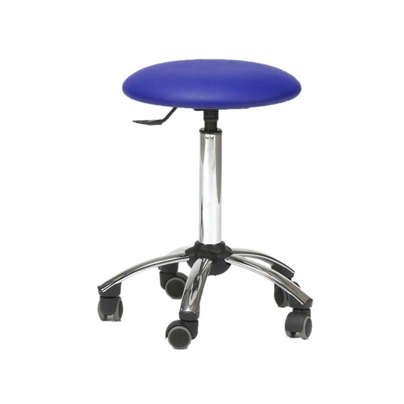 TABOURET SUR ROULETTES CLEDIMED BASE CHROME