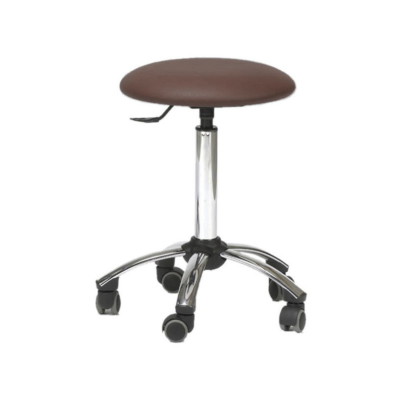 TABOURET SUR ROULETTES CLEDIMED BASE CHROME