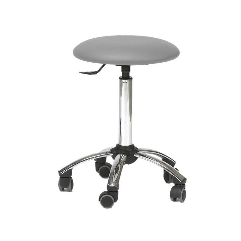 TABOURET SUR ROULETTES CLEDIMED BASE CHROME