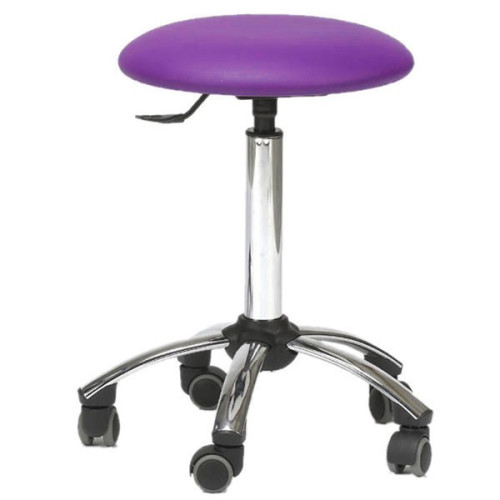 TABOURET SUR ROULETTES CLEDIMED BASE CHROME