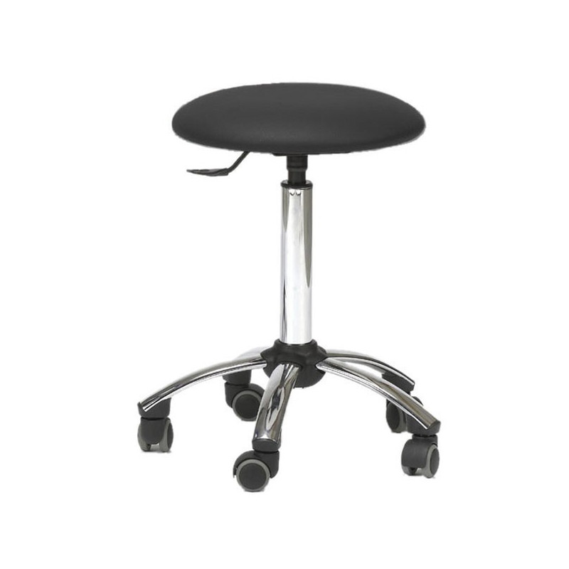TABOURET SUR ROULETTES CLEDIMED BASE CHROME