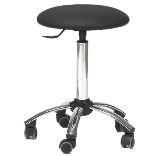TABOURET SUR ROULETTES CLEDIMED BASE CHROME