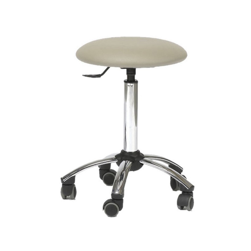 TABOURET SUR ROULETTES CLEDIMED BASE CHROME