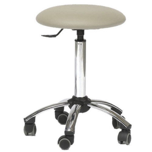 TABOURET SUR ROULETTES CLEDIMED BASE CHROME