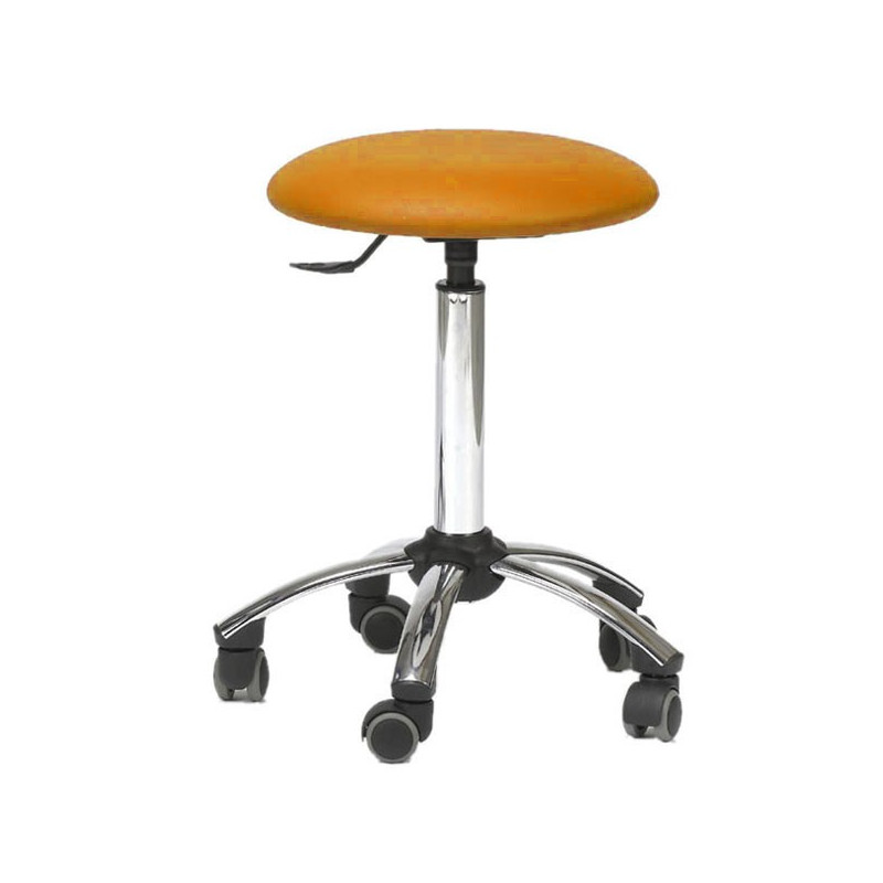 TABOURET SUR ROULETTES CLEDIMED BASE CHROME