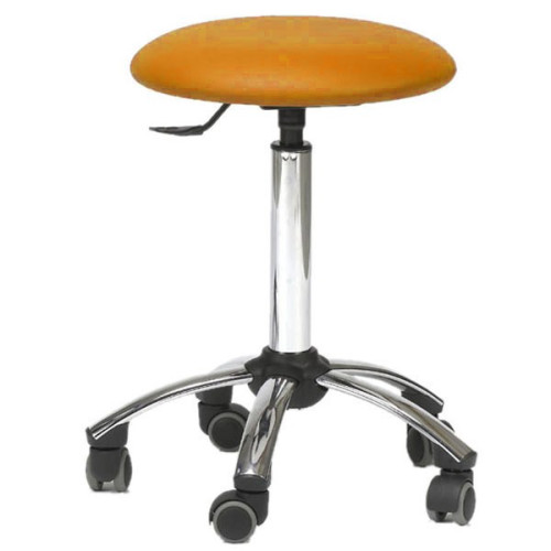 TABOURET SUR ROULETTES CLEDIMED BASE CHROME