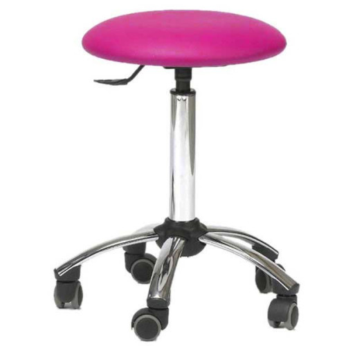 TABOURET SUR ROULETTES CLEDIMED BASE CHROME